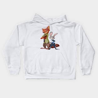 dumb bunny sly fox Kids Hoodie